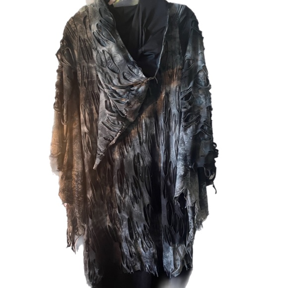 Halloween dress up tattered grim reaper zombie hooded costume - Picture 4 of 6